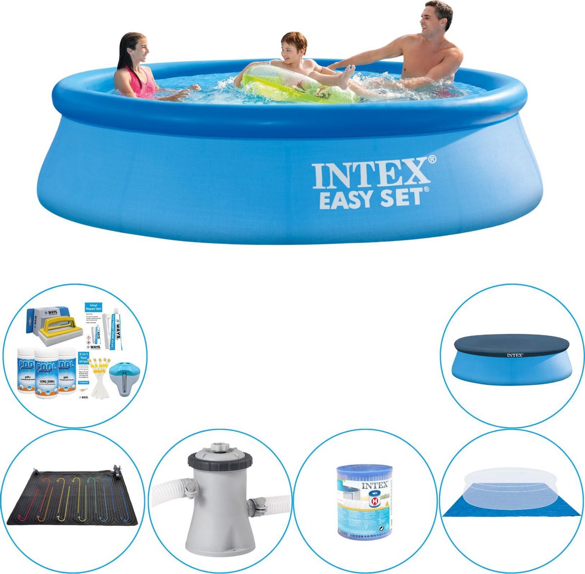 Intex Easy Set Rond 305x76 Cm - Zwembad Plus Accessoires - Blauw