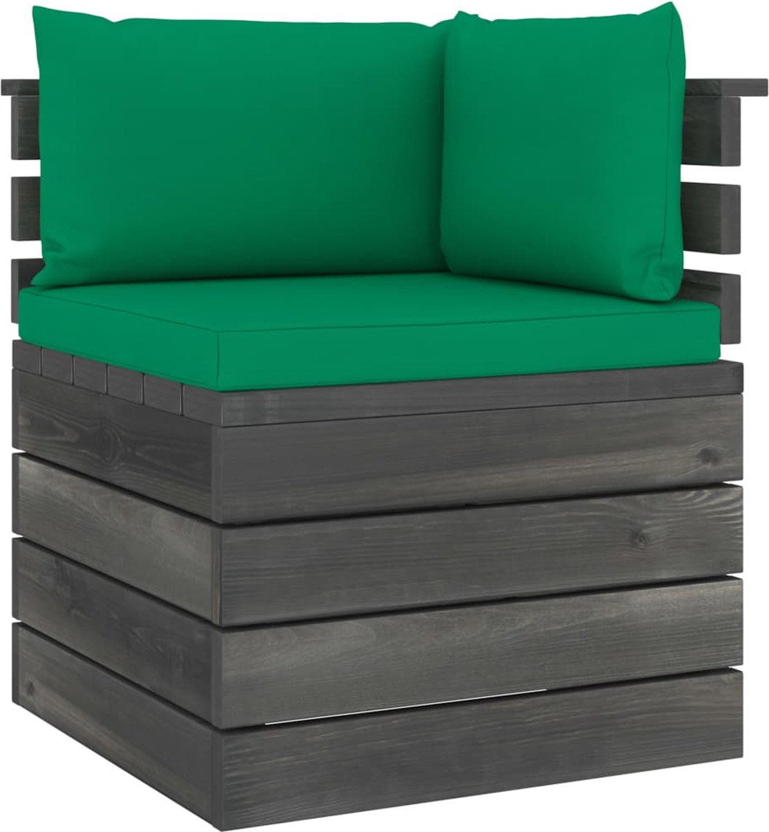 Vidaxl 7-delige Loungeset Met Kussens Pallet Massief Grenenhout - Groen