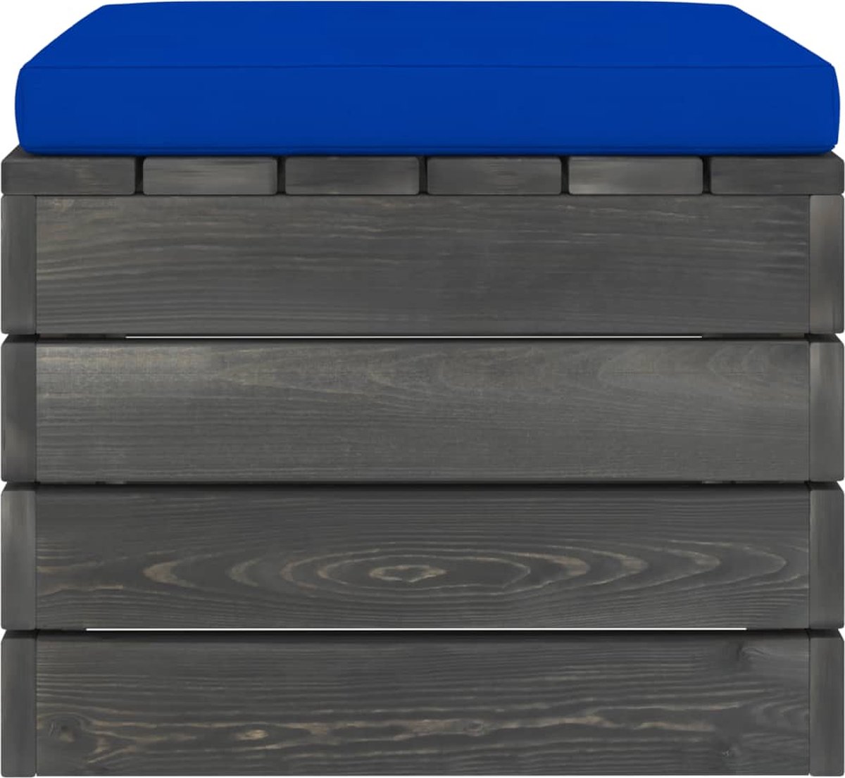 Vidaxl 3-delige Loungeset Met Kussens Pallet Massief Grenenhout - Blauw