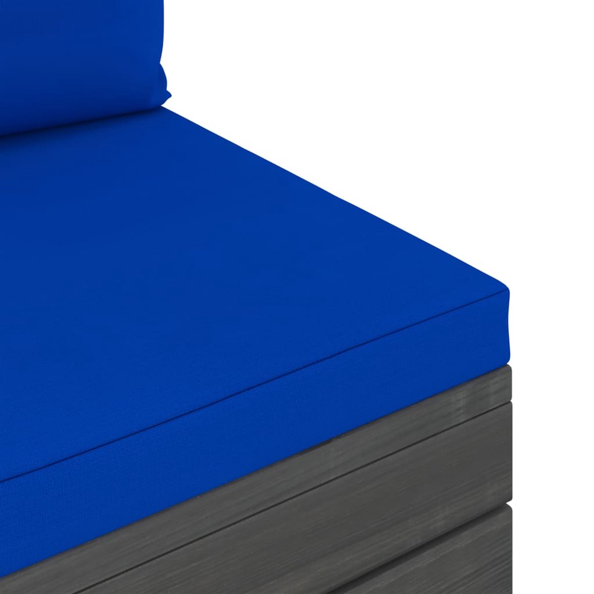 Vidaxl 3-delige Loungeset Met Kussens Pallet Massief Grenenhout - Blauw