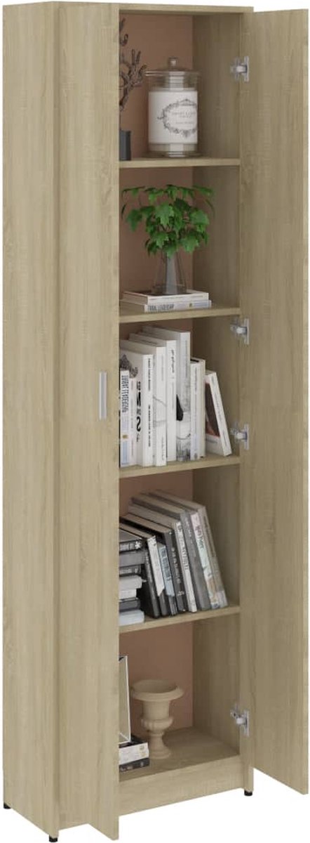 Vidaxl Gangkast 55x25x189 Cm Spaanplaat Sonoma Eikenkleurig - Bruin