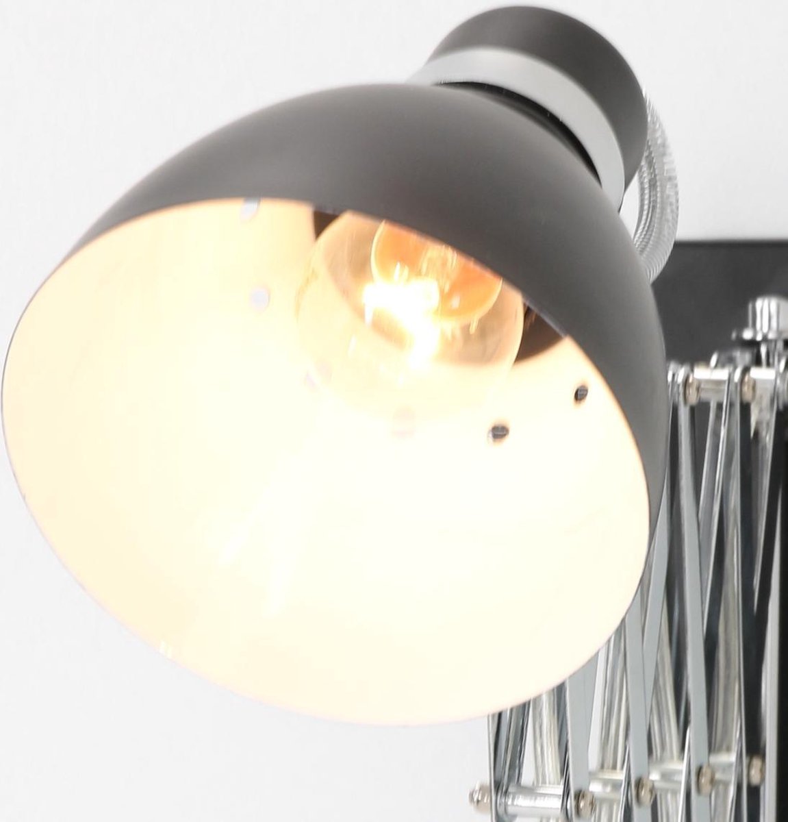 Lightning - Moderne Wandlamp 1-l. Scharnier - - Zwart