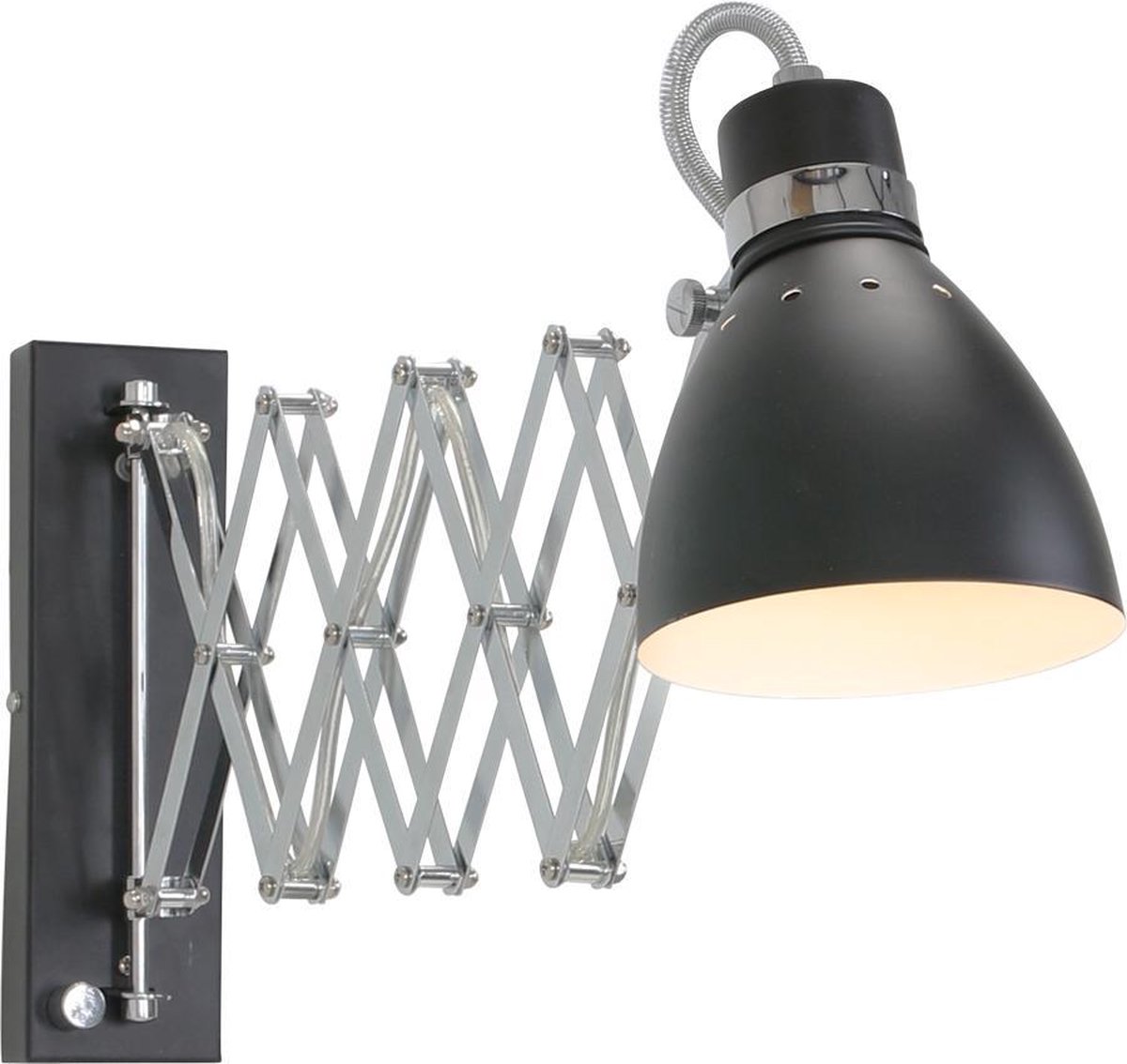 Lightning - Moderne Wandlamp 1-l. Scharnier - - Zwart
