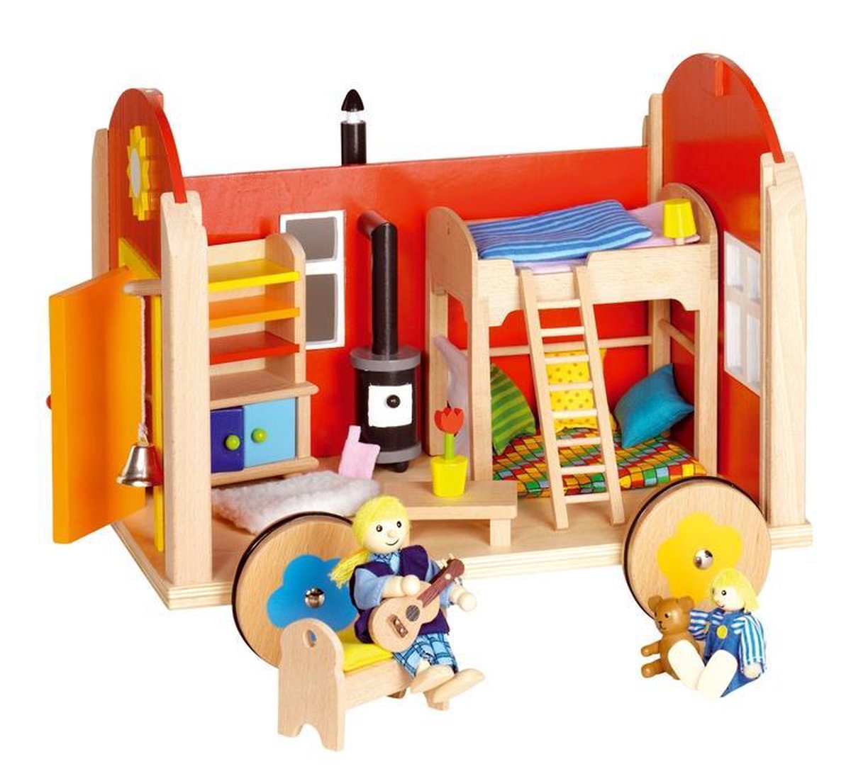 Goki Construction Site Trailer For Puppetsh Accessoires - Wit