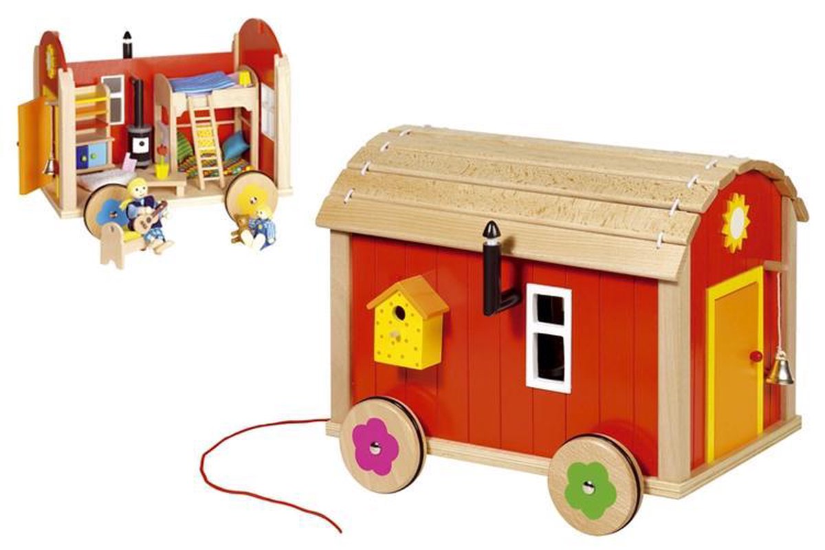 Goki Construction Site Trailer For Puppetsh Accessoires - Wit
