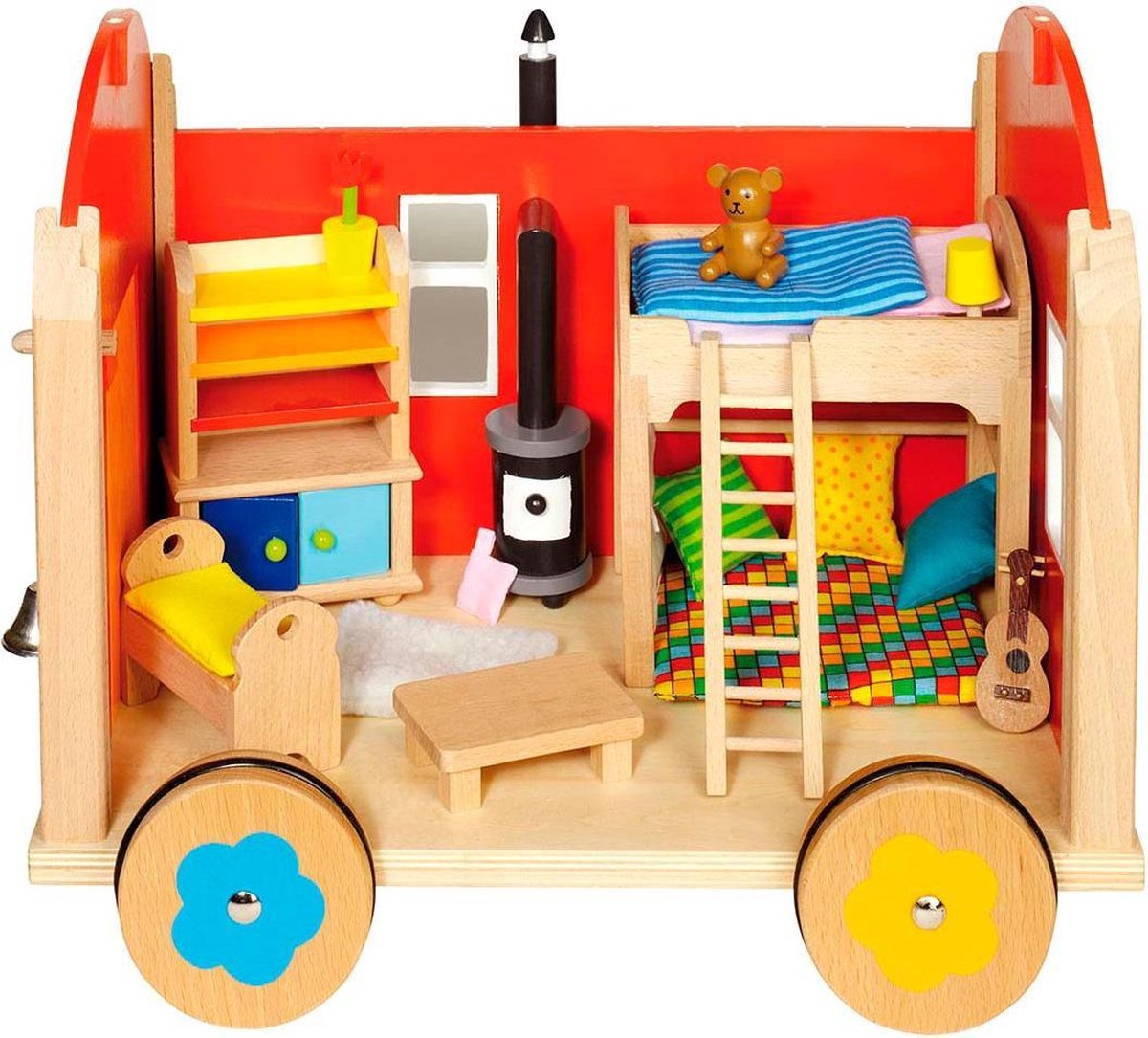 Goki Construction Site Trailer For Puppetsh Accessoires - Wit