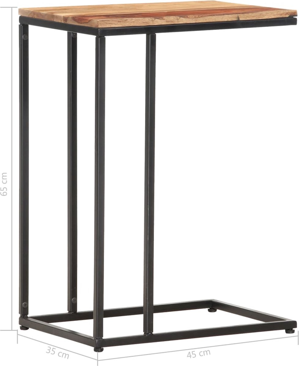 Vidaxl Bijzettafel 35x45x65 Cm Massief Sheeshamhout - Bruin