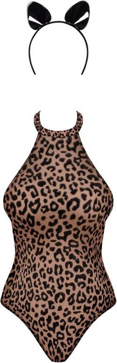 Obsessive Leocatia Stringbody Met Haarband - Luipaardprint
