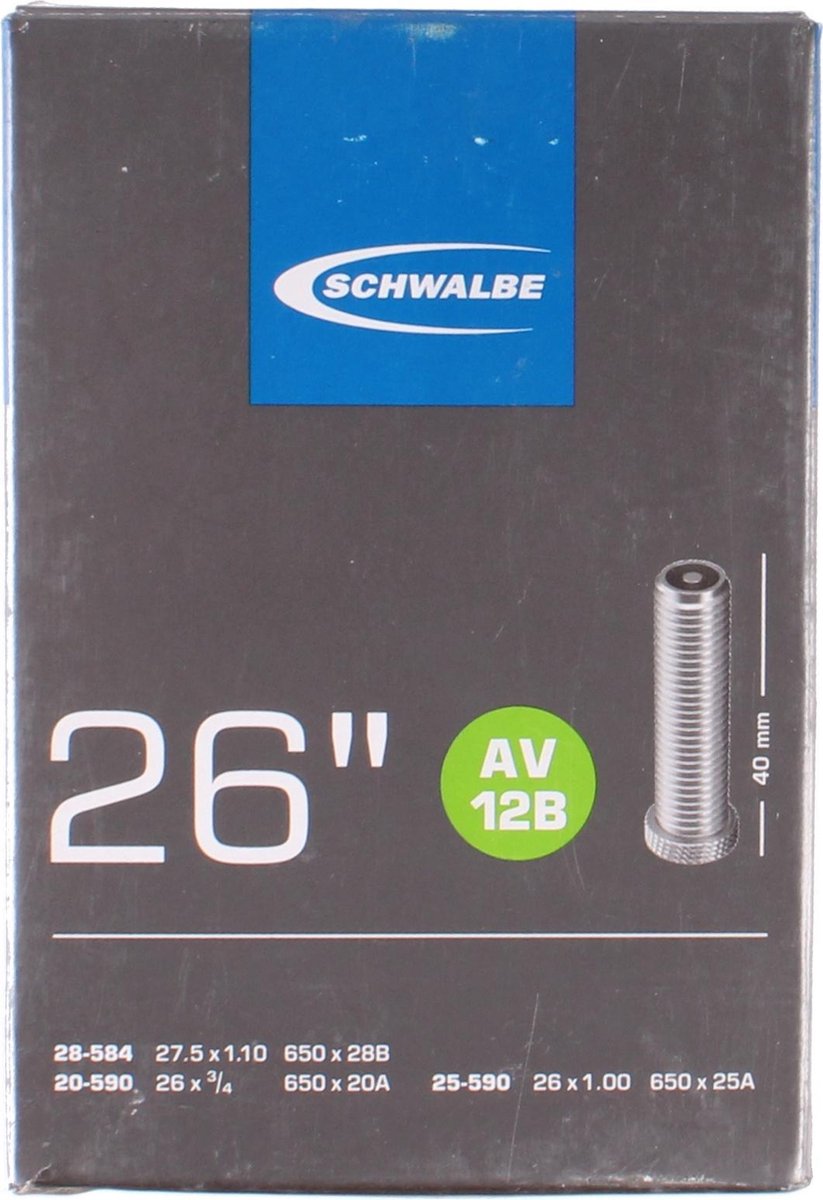 Schwalbe Binnenband 26 X 1.00 (20/25-590) Av 40 Mm - Zwart