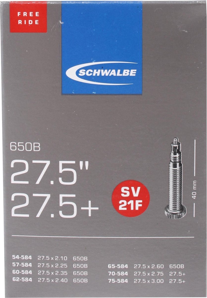Schwalbe Binnenband 27.5 X 2.10/3.00 (54/75-584) Fv 40 Mm - Zwart