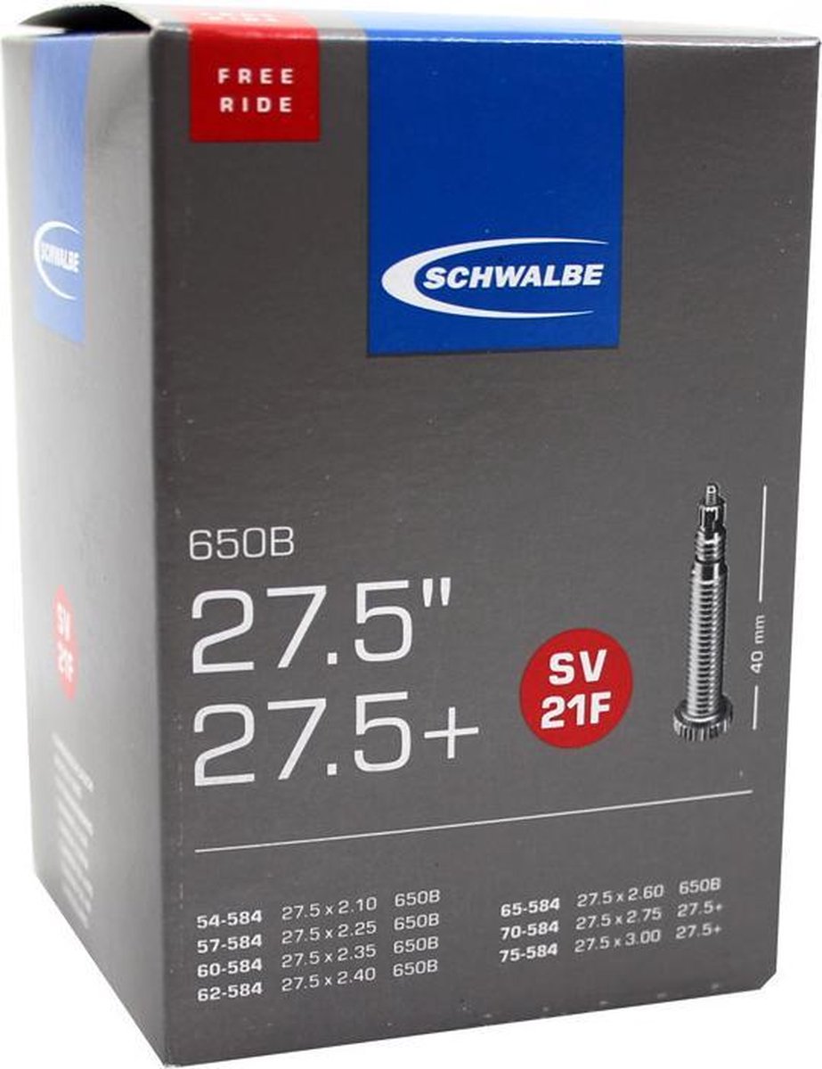 Schwalbe Binnenband 27.5 X 2.10/3.00 (54/75-584) Fv 40 Mm - Zwart