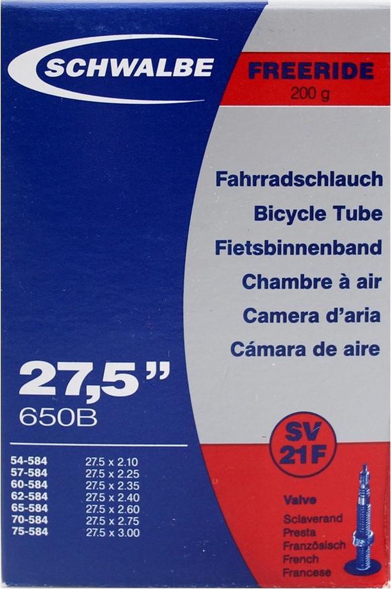 Schwalbe Binnenband 27.5 X 2.10/3.00 (54/75-584) Fv 40 Mm - Zwart