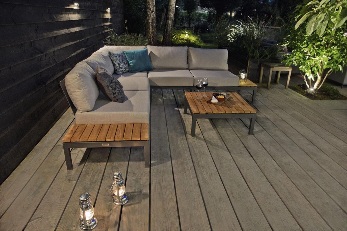 Exotan Villa All Weather Loungeset met Hoekbank - Grijs