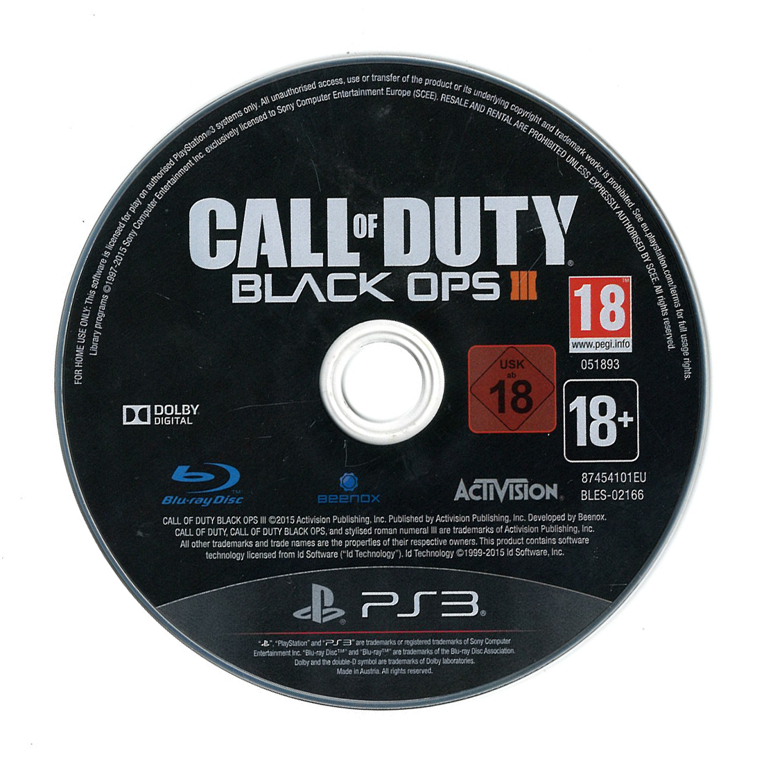 Activision Call of Duty Black Ops 3 (losse disc)