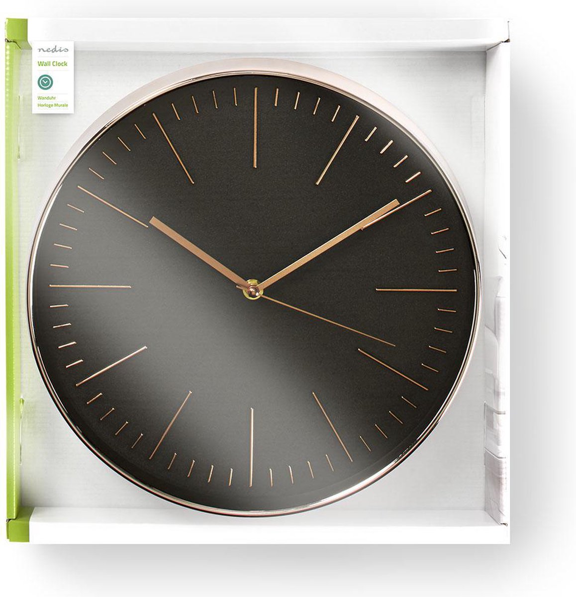 Nedis Wandklok Trendy - Zwart