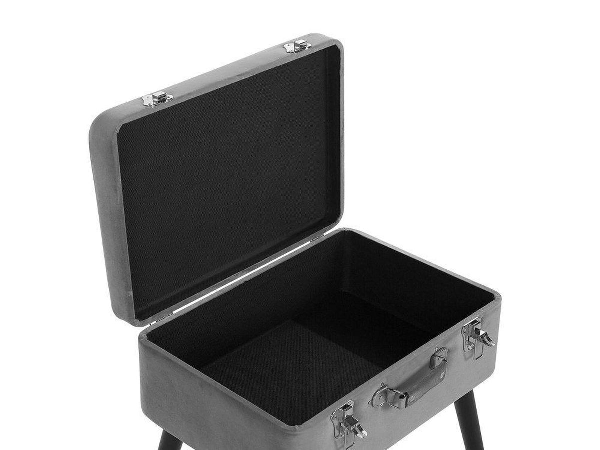 Beliani Mallard Hocker Fluweel 36 X 52 Cm - Grijs