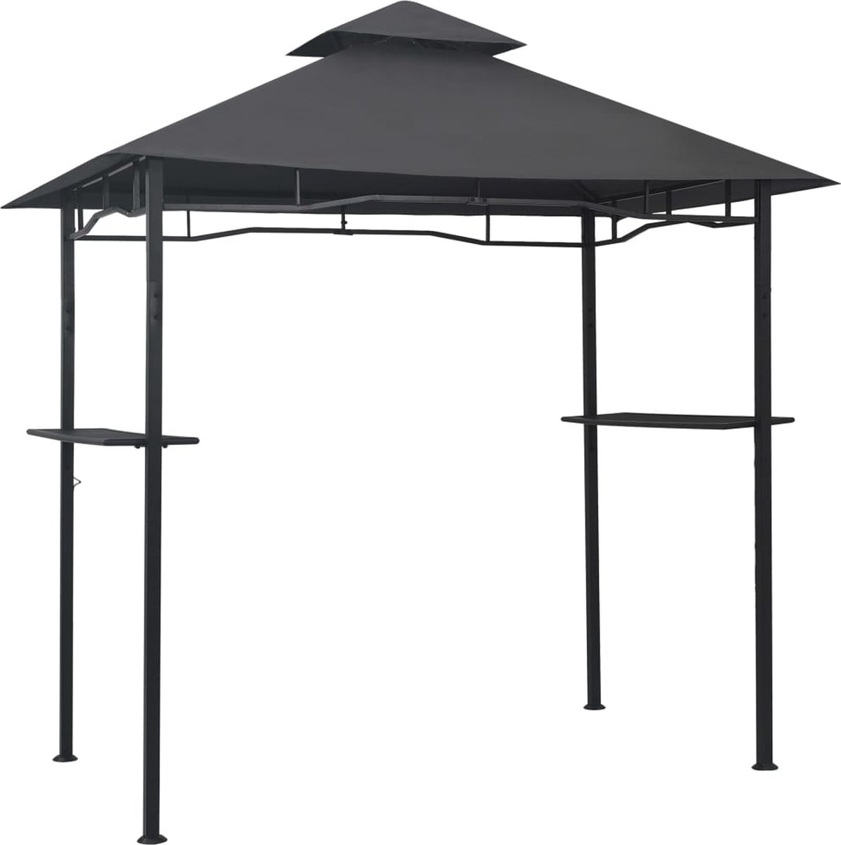 Vidaxl Barbecue Paviljoen 240x150x255 Cm Staal Antraciet - Grijs