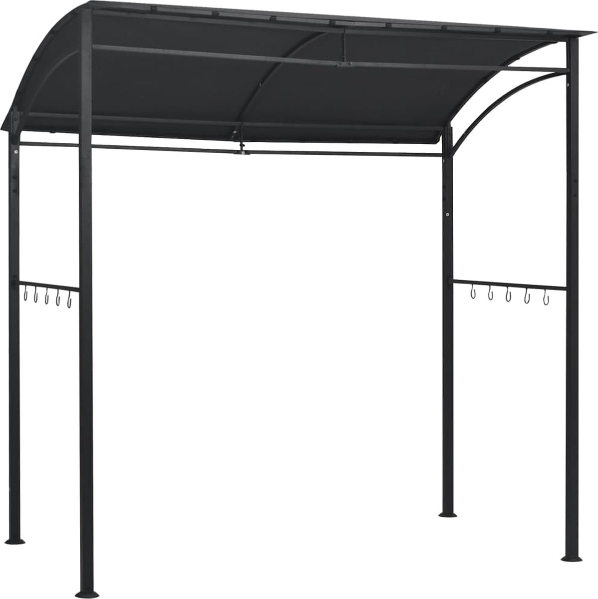 Vidaxl Barbecue Paviljoen 215x150x220 Cm Staal Antraciet - Grijs