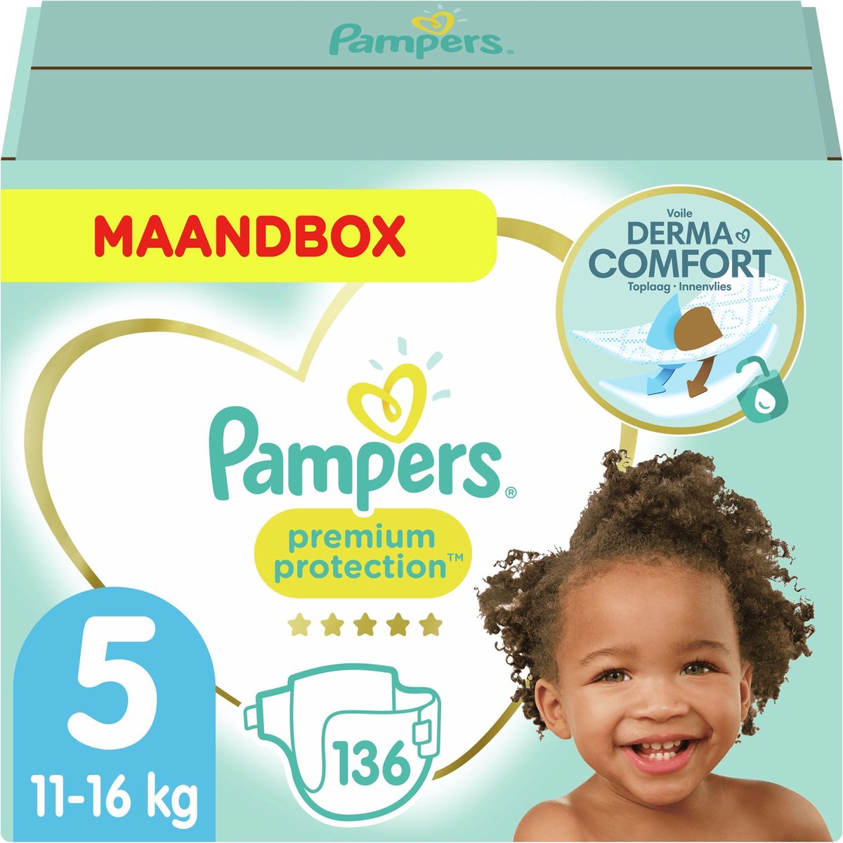 Pampers Premium Protection Luiers Maat 5 - 136 Stuks Maandbox