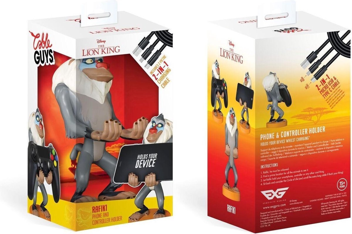 Cable Guy Exquisite Gaming Controller-ondersteuning En Oplaadfiguur - Rafiki