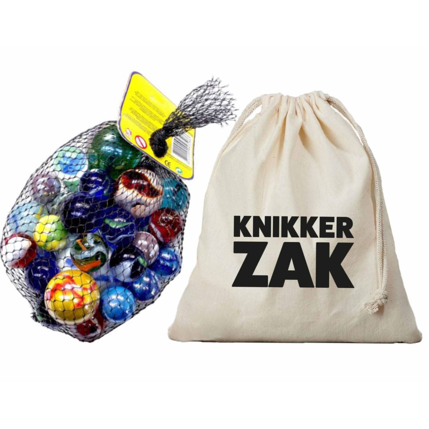 Don Juan Knikkers Knikkerzak Van 25 X 30 Cm Gevuld Met 3 Kilo Knikkers En Bonken - Knikkeren Speelgoed Voor Buiten