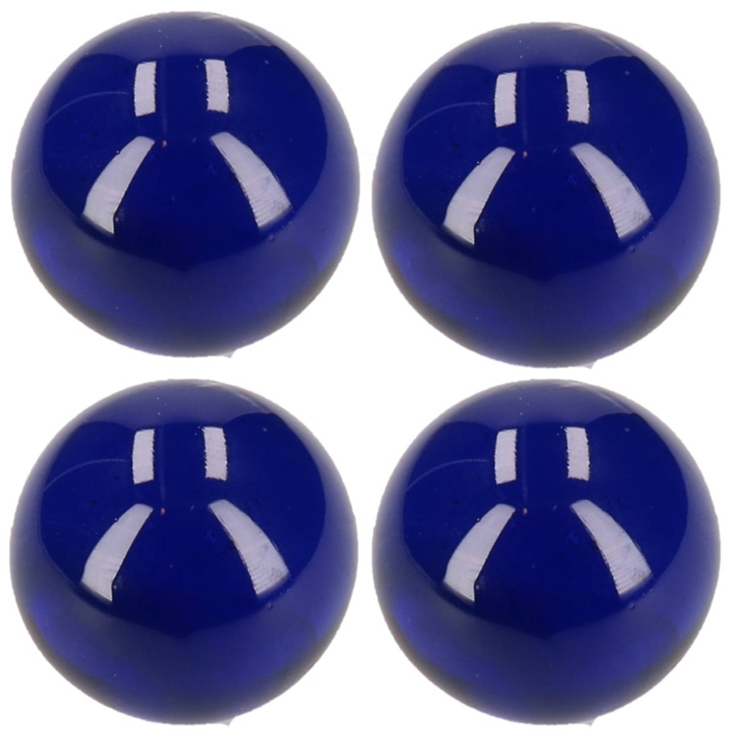 4x Stuks Knikker Donker 6 Cm - Bonken - Mega Knikkers Speelgoed - Blauw