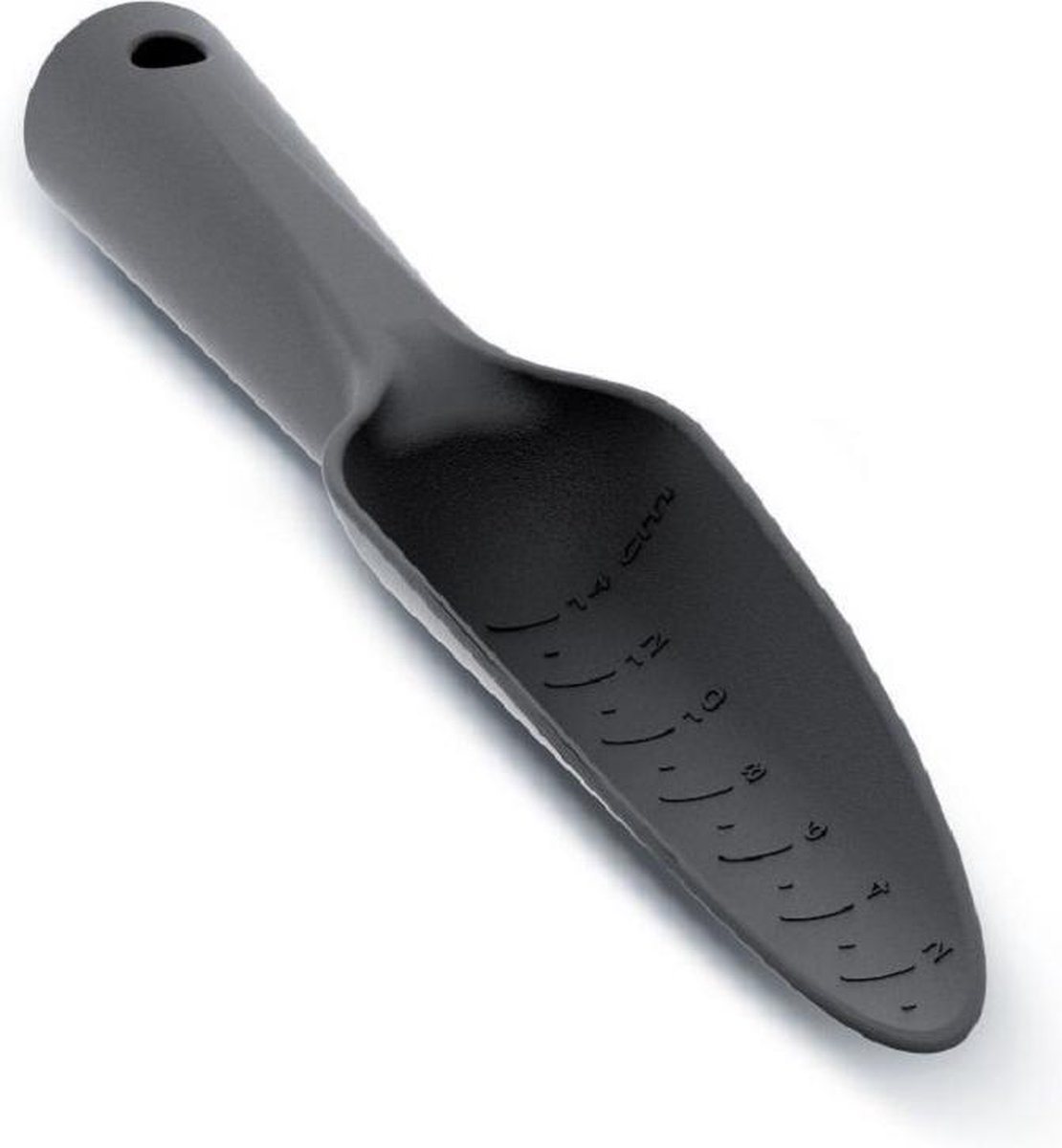 Set Van Eene Kunststof Hand Hark En Smalle Tuinschep 26/29 Cm - Zwart