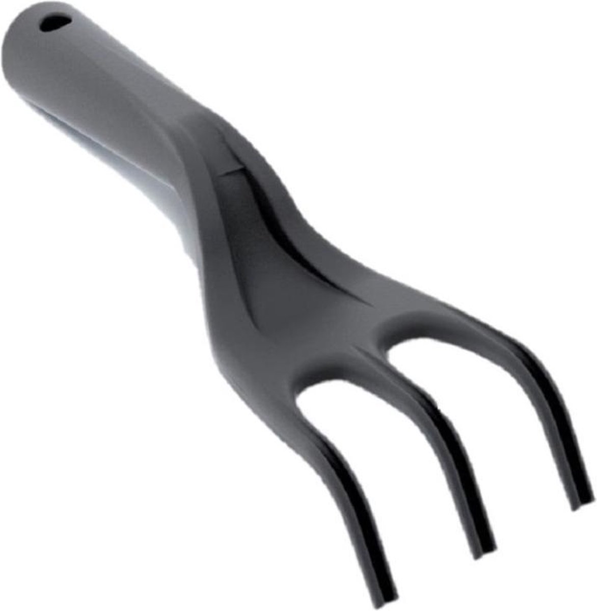 Set Van Eene Kunststof Hand Hark En Smalle Tuinschep 26/29 Cm - Zwart