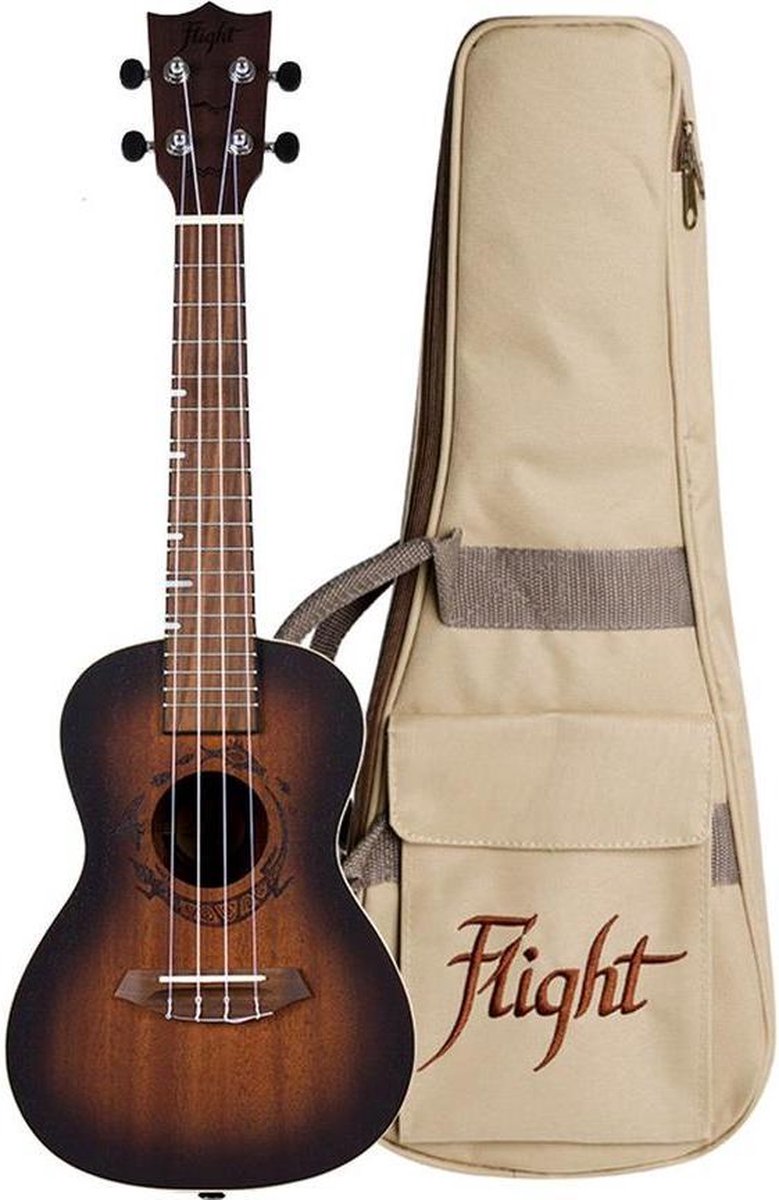 Flight Gemstone Series DUC380 Amber concert ukelele met gigbag