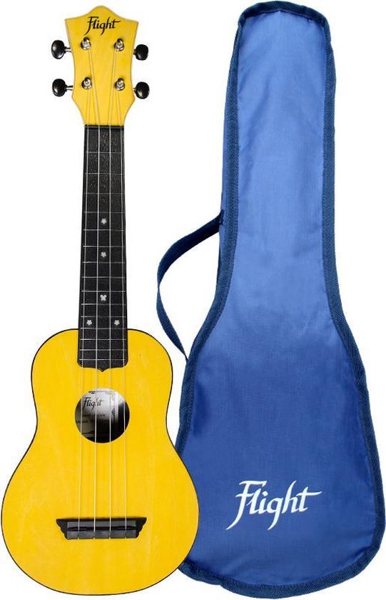 Flight Travel Series TUS35 Yellow sopraan ukelele met gigbag