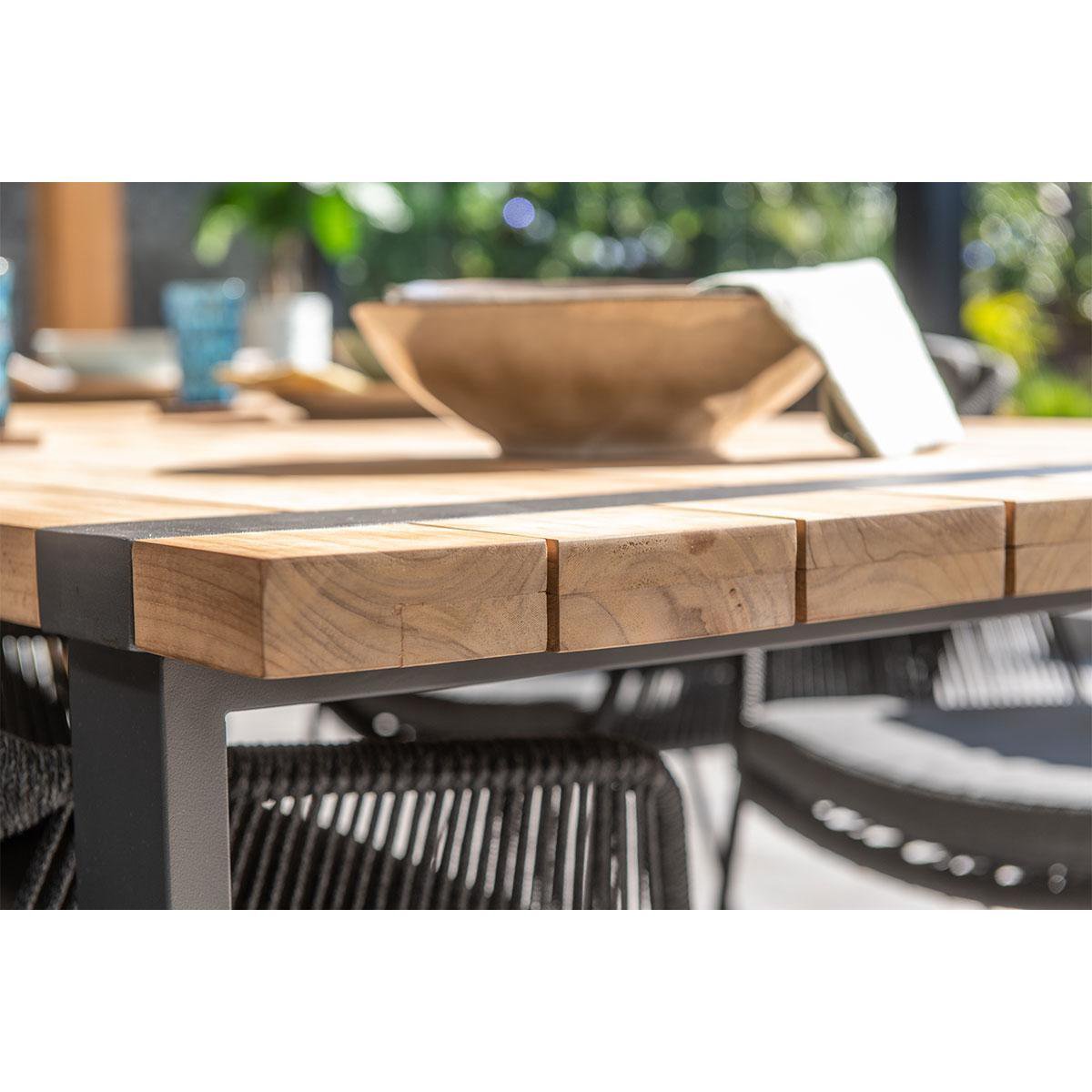 Elba Tuinset - Alto Tuintafel - Teak - Grijs