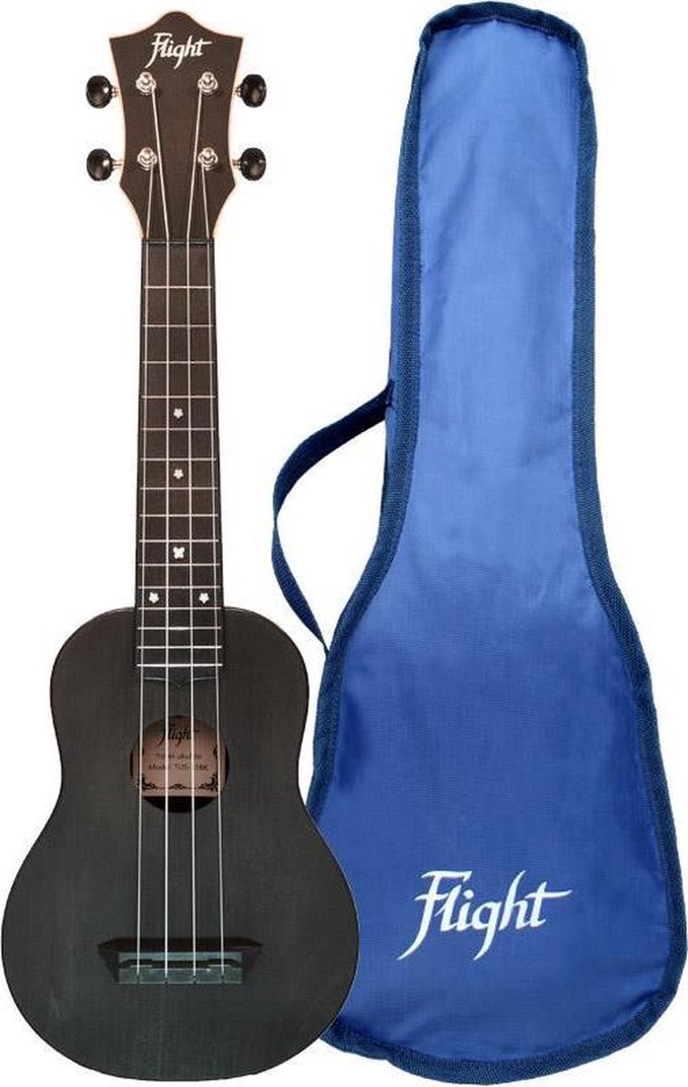 Flight Travel Series TUS35 Black sopraan ukelele met gigbag