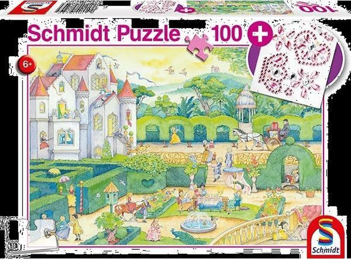 Schmidt Spiele legpuzzel Bij de Sprookjesprinsessen junior 100 stukjes