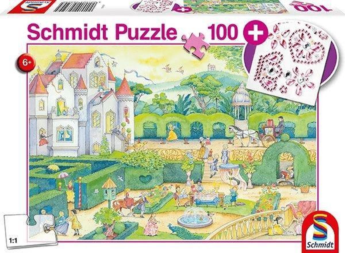 Schmidt Spiele legpuzzel Bij de Sprookjesprinsessen junior 100 stukjes