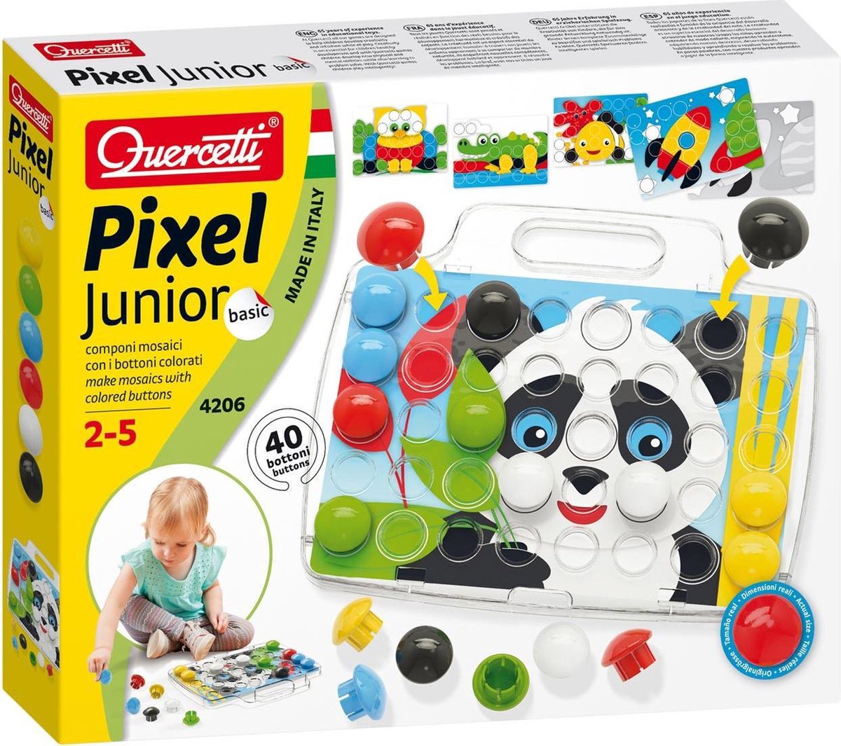 Quercetti mozaïek starter set junior 49 delig