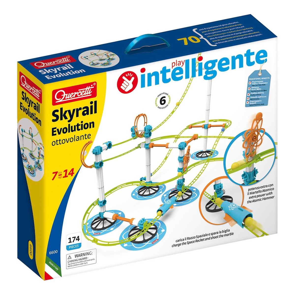 Quercetti knikkerbaan Skyrail Evolution junior 174 delig