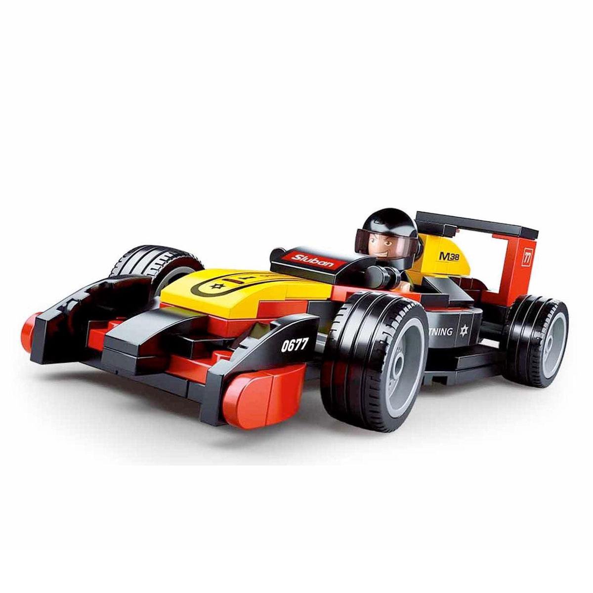 Sluban Car club: race auto (M38 B0677) - Zwart