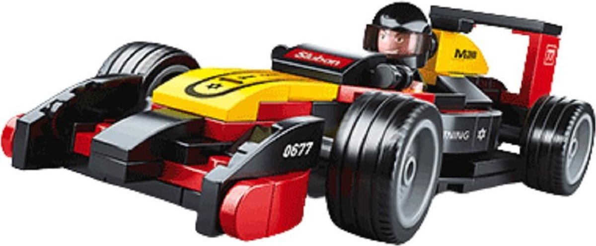 Sluban Car club: race auto (M38 B0677) - Zwart