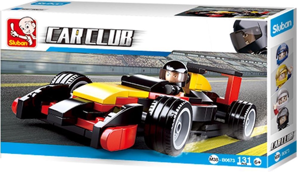 Sluban Car club: race auto (M38 B0677) - Zwart