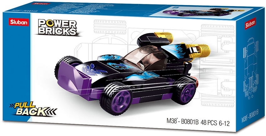 Sluban Power Bricks: Purple Raptor (M38 B0801B) - Paars