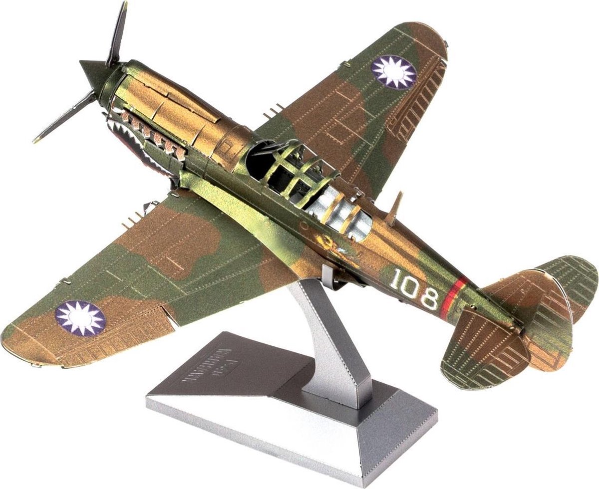 Metal Earth modelbouwset P 40 Warhawk staal zilver/koper 2 delig