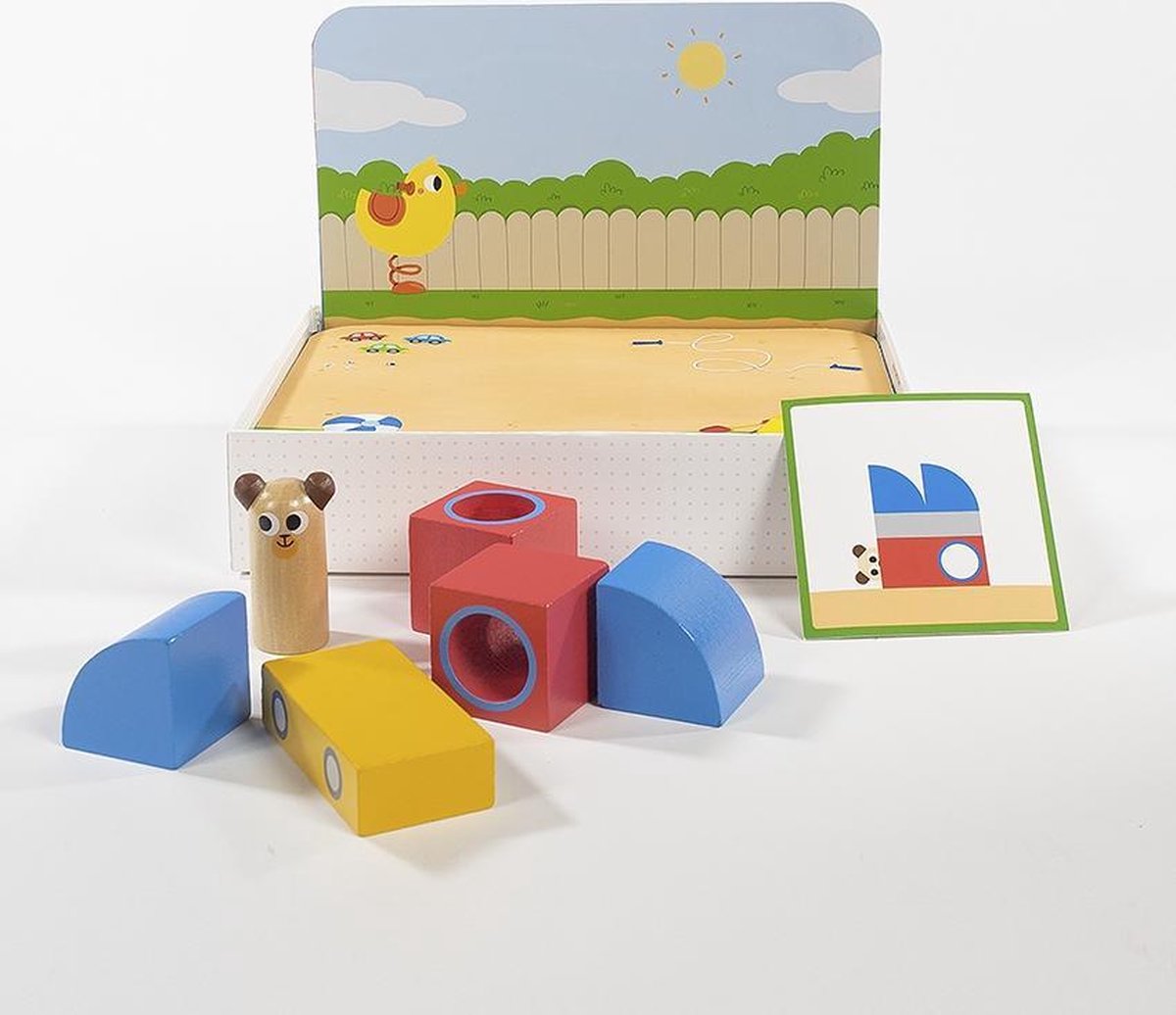 Jumbo puzzel Logic Park junior 24 x 18 cm 7 delig - Blauw