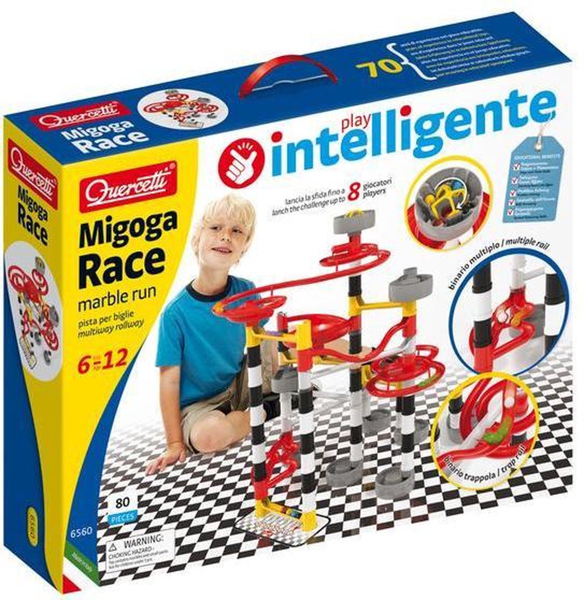 Quercetti knikkerbaan Migoga Race junior 80 delig