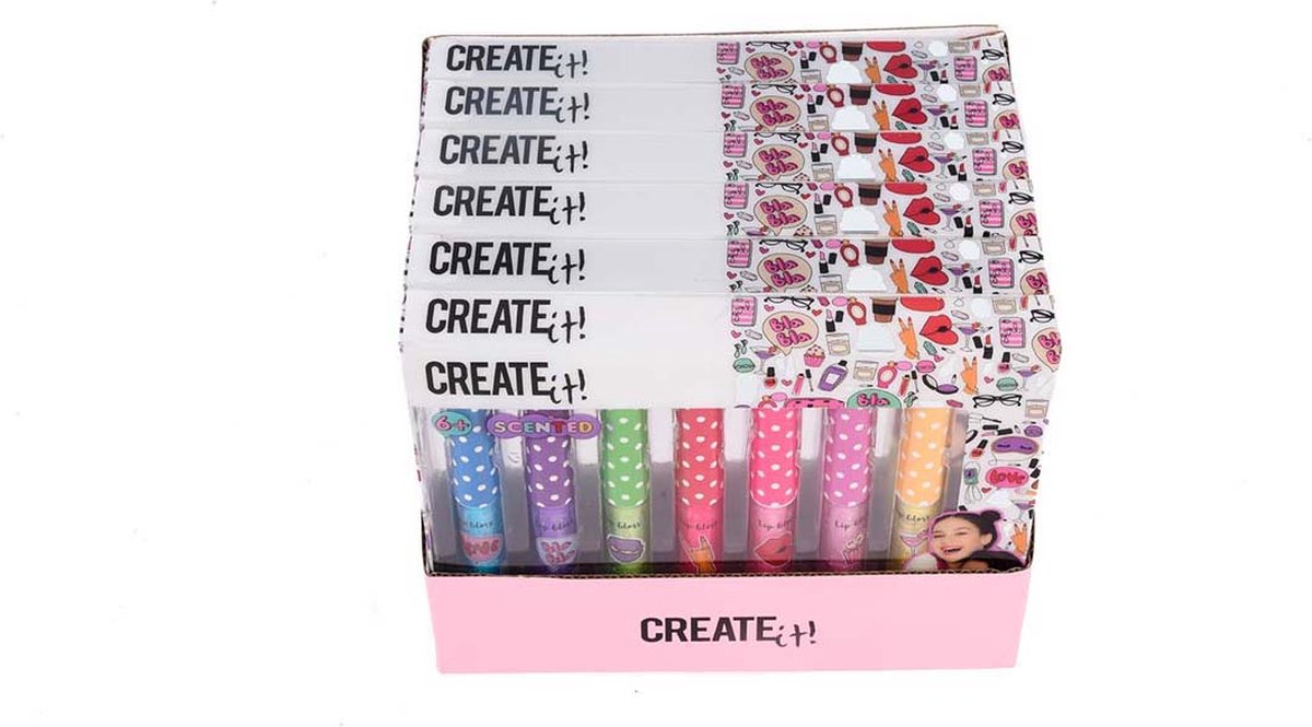 Top1Toys Create It! lipgloss set glitter en geur junior 7 delig