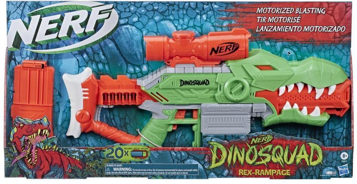 Hasbro NERF waterpistool DinoSquad Rex Rampage junior 71 cm - Groen