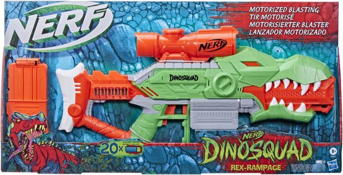 Hasbro NERF waterpistool DinoSquad Rex Rampage junior 71 cm - Groen