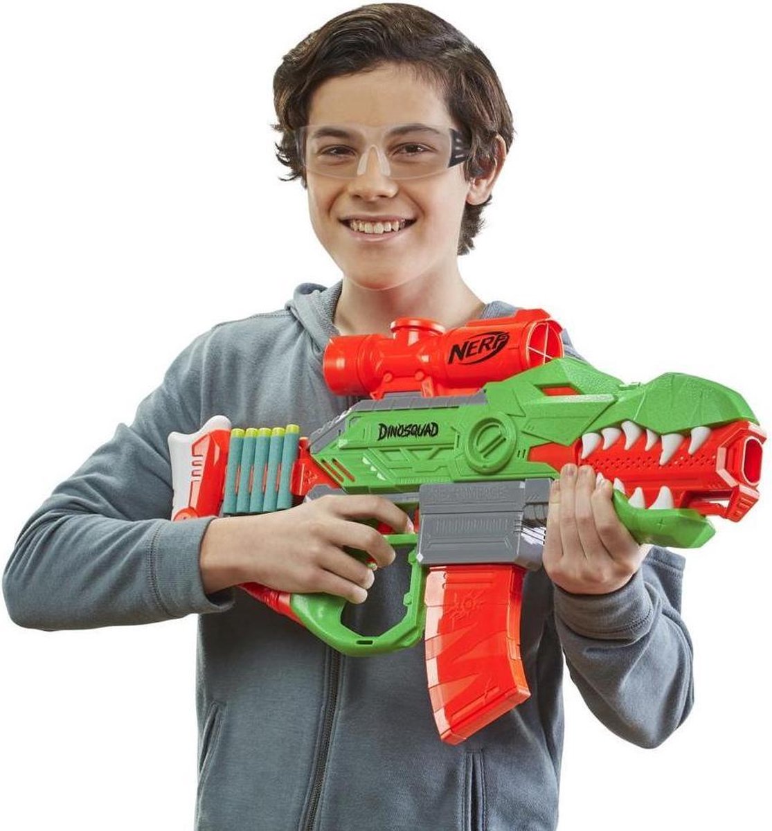 Hasbro NERF waterpistool DinoSquad Rex Rampage junior 71 cm - Groen