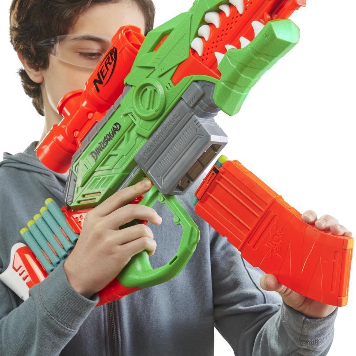 Hasbro NERF waterpistool DinoSquad Rex Rampage junior 71 cm - Groen