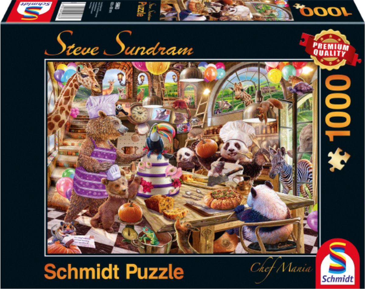 Schmidt Spiele Puzzle legpuzzel Chef Mania karton 1000 stukjes
