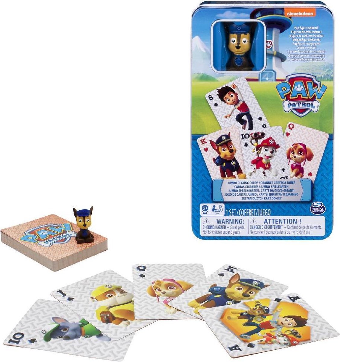 Spinmaster Nickelodeon kaartspel Paw Patrol Jumbo junior 2 4 spelers